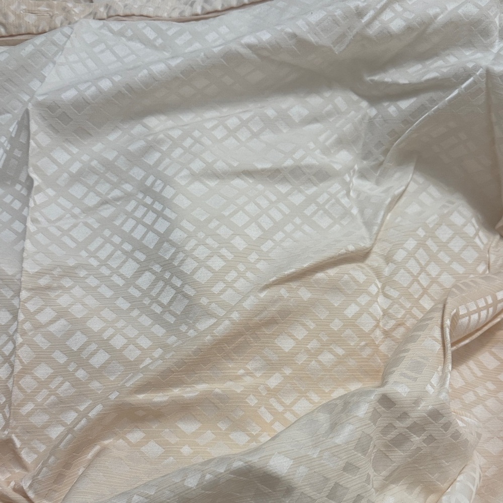 Hotel collection king duvet - reversible.  Light peach/cream color
